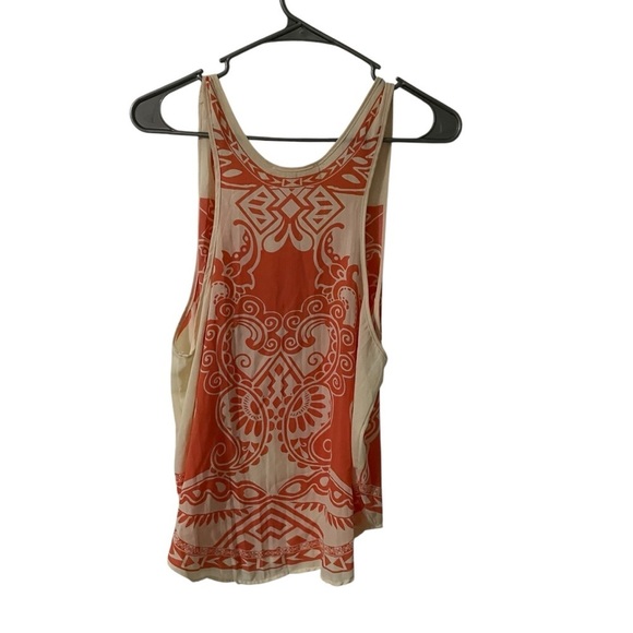 NWT PeachPuff Tank  Peach Color boho print size medium - Picture 2 of 7